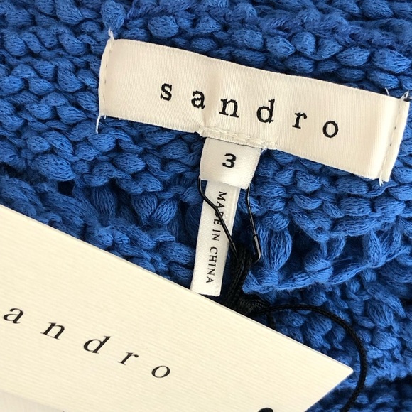Sandro blue Sophie chunky sweater - Picture 5 of 10